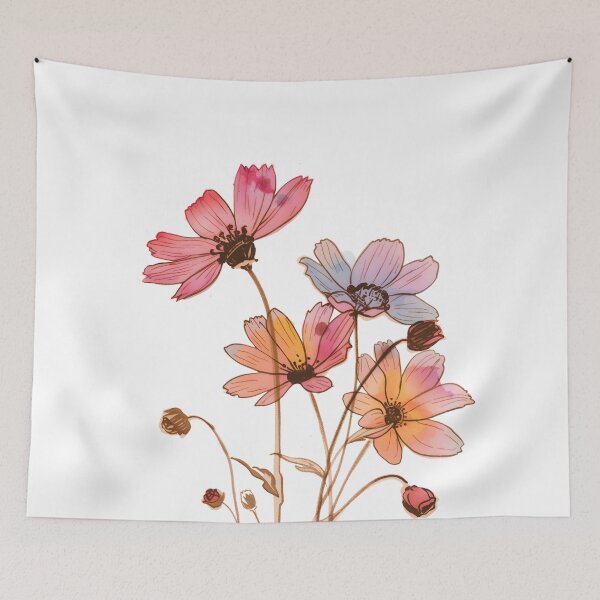 Item preview, Rainbow cosmos flower  designed and sold by uunaa.