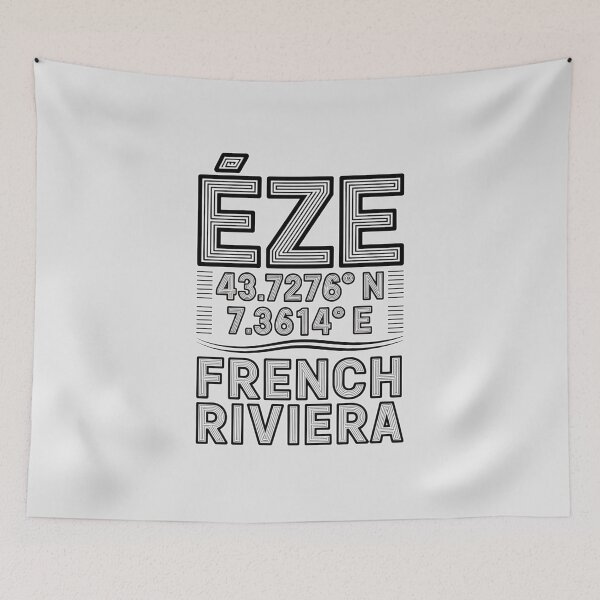 Item preview, Èze France Coordinates T-Shirt – French Riviera Travel Tee, Bold Outline Typography, Minimal Location Streetwear designed and sold by Timeless Design.