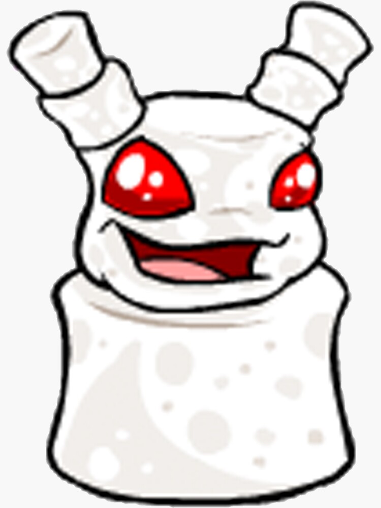 "Neopets Marshmallow Grundo" Sticker for Sale by ienjoydogs Redbubble