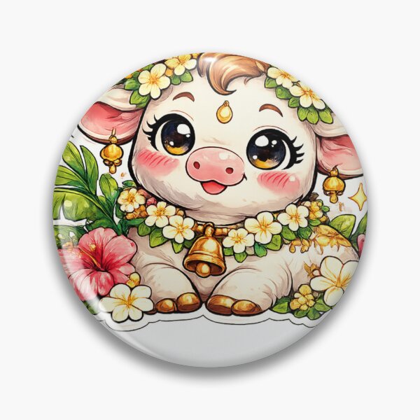 Item preview, Holy Cow Cute Kawaii Indian Sacred Cow Sticker designed and sold by OsmosisShop.