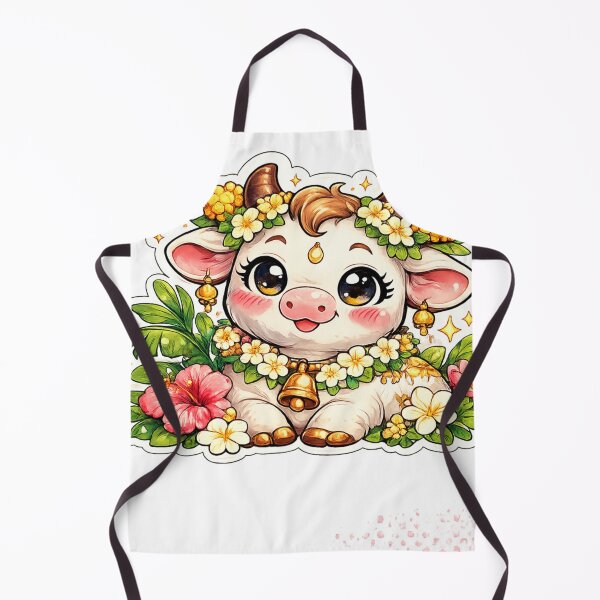 Item preview, Holy Cow Cute Kawaii Indian Sacred Cow Sticker designed and sold by OsmosisShop.
