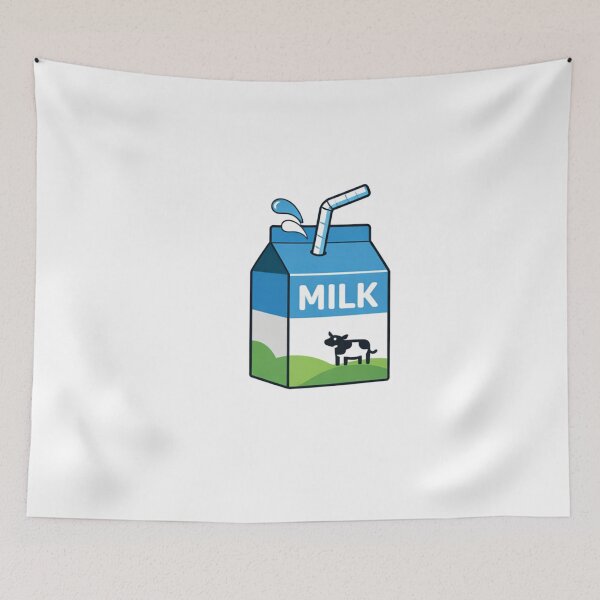 Item preview, Fresh Milk Carton with Cow and Straw designed and sold by Owcomm.