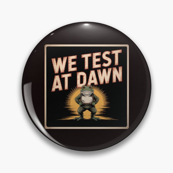 Item preview, We Test At Dawn Funny Frog Test Day – Final Exam Frog Meme Humor designed and sold by Redgiant87x.