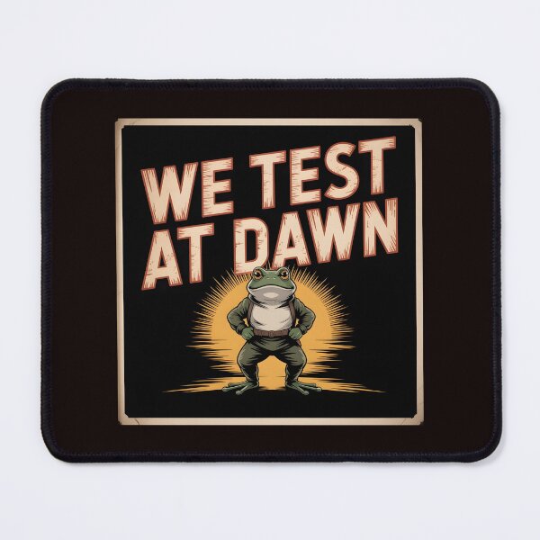 Item preview, We Test At Dawn Funny Frog Test Day – Final Exam Frog Meme Humor designed and sold by Redgiant87x.