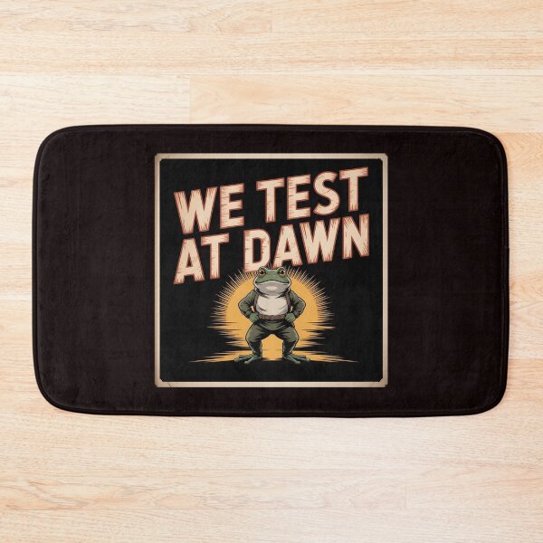 Item preview, We Test At Dawn Funny Frog Test Day – Final Exam Frog Meme Humor designed and sold by Redgiant87x.
