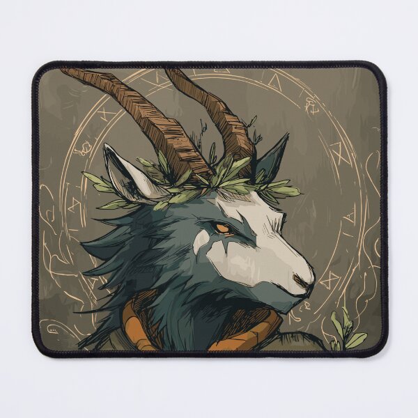 Item preview, Mythical Horned Shaman Portrait - Pagan Art designed and sold by bapupa.
