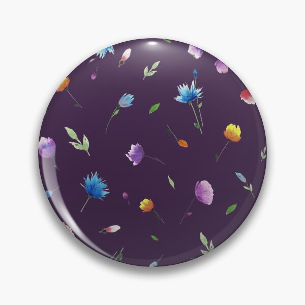 Item preview, Floral Minimal Patten Dark Violet background designed and sold by VitSArt.