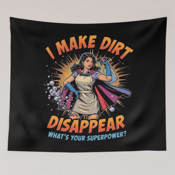 Item preview, Cleaner Superpower Funny Housekeeper Gift Bold Comic Style Cleaning Humor designed and sold by YourTrendyTees.