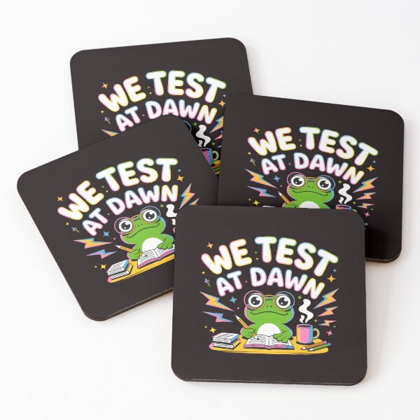 Item preview, We Test At Dawn Funny Frog Test Day – Frog Meme Exam Humor Design designed and sold by Redgiant87x.