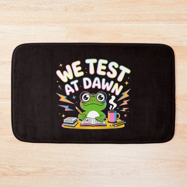 Item preview, We Test At Dawn Funny Frog Test Day – Frog Meme Exam Humor Design designed and sold by Redgiant87x.