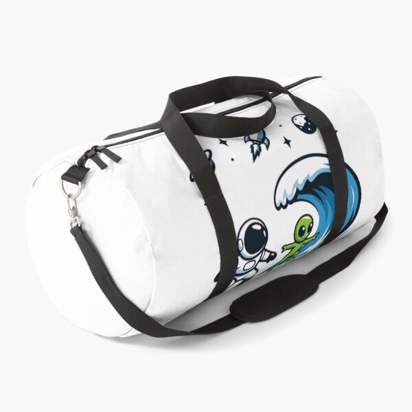 Item preview, Cosmic Surf Buddies: Astronaut and Alien Riding the Space Wave designed and sold by Owcomm.
