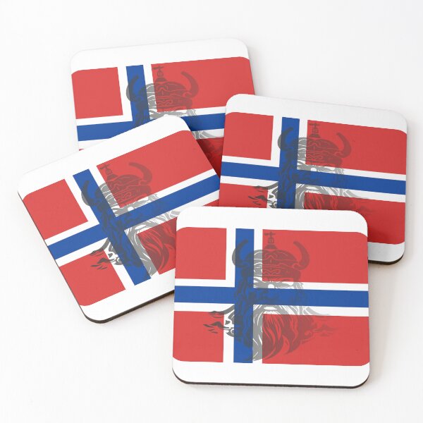 Item preview, Norwegian flag with Viking designed and sold by 3coma14.
