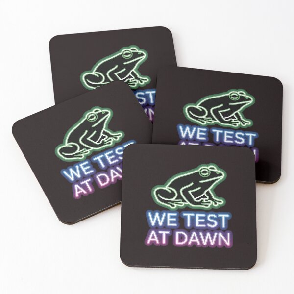 Item preview, We Test At Dawn Funny Frog Test Day – Funny Frog Meme Testing Day designed and sold by Redgiant87x.