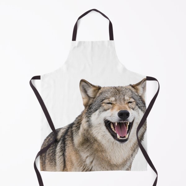 Item preview, laughing wolf designed and sold by Stickers void.