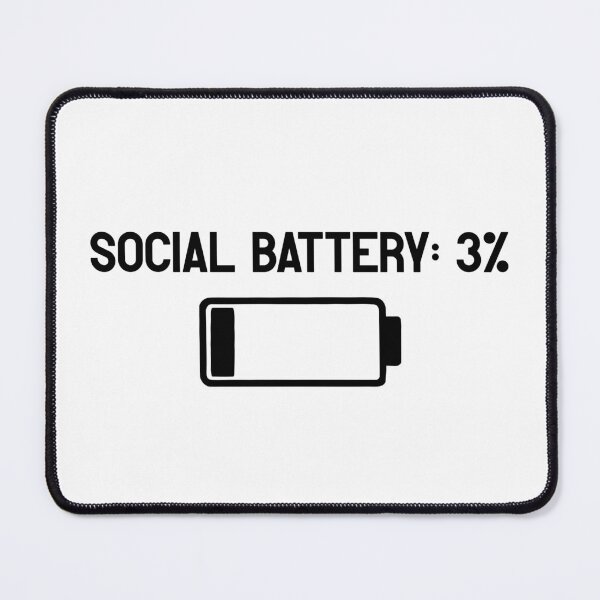 Item preview, Social Battery 3% – Funny Introvert Meme Design – Low Energy Humor designed and sold by SophiesDesign27.