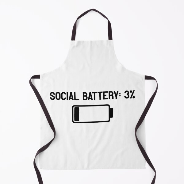 Item preview, Social Battery 3% – Funny Introvert Meme Design – Low Energy Humor designed and sold by SophiesDesign27.