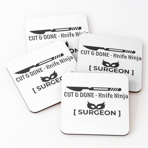 Item preview, Cut and Done Knife Ninja Surgeon T-Shirt | Funny Surgery Humor Tee designed and sold by OffScripted.