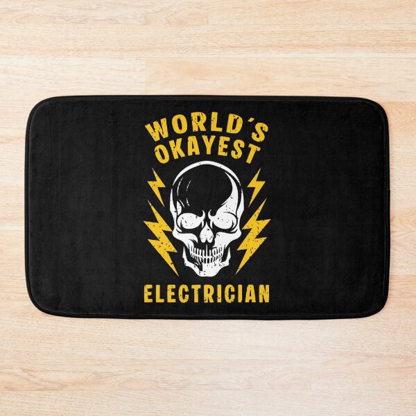 Item preview, World's Okayest Electrician - Funny Vintage Distressed Skull designed and sold by Dmetalx Art Apparel.