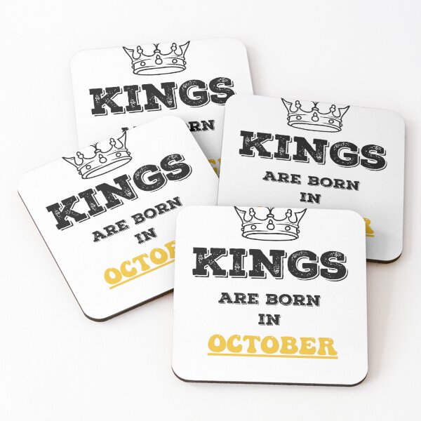 Item preview, Kings Are Born In October Birthday Gift for Him designed and sold by CyfroweMysli.