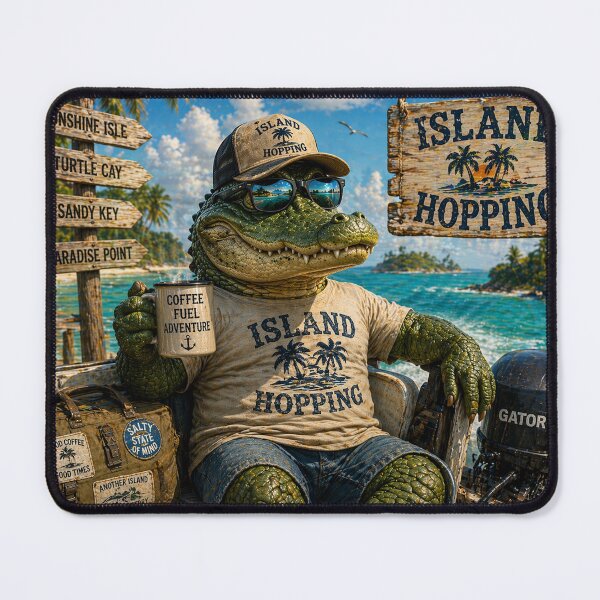 Item preview, Island Hopping Gator designed and sold by Peace,love,andbeaches.