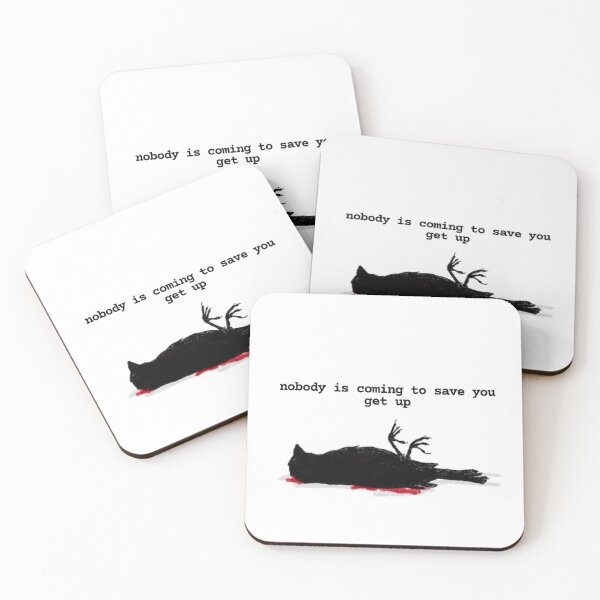 Item preview, Nobody Is Coming To Save You Get Up - Dark Crow Meme designed and sold by JossDesign15.