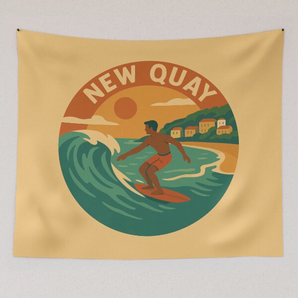 Item preview, New Quay Travel Souvenir Sticker designed and sold by rogue-design.