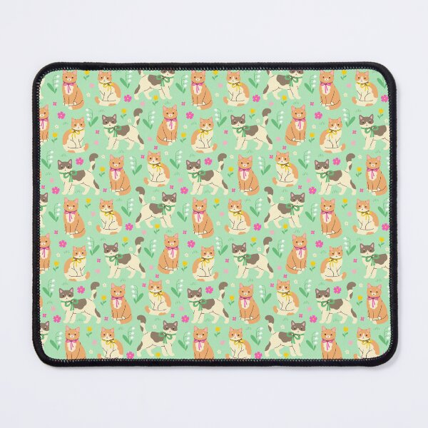 Item preview, cute cats wearing bows and flowers designed and sold by burbura.