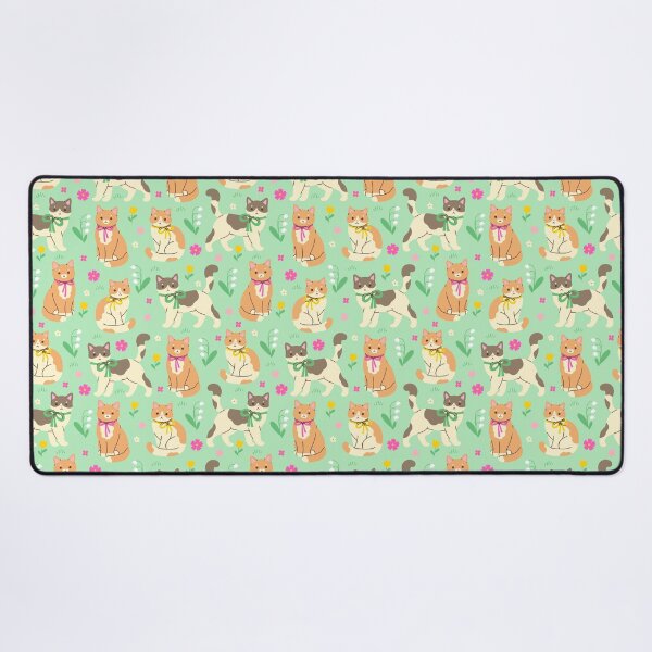 Item preview, cute cats wearing bows and flowers designed and sold by burbura.
