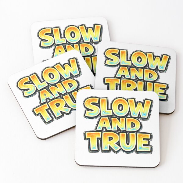 Item preview, SLOW AND TRUE – hand drawn childlike typography designed and sold by Mac Sketches.