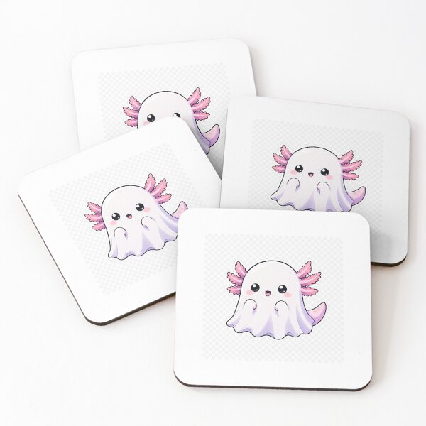 Item preview, Cute Ghost Axolotl Kawaii Spooky Animal Sticker designed and sold by ZenOtaku Lab.