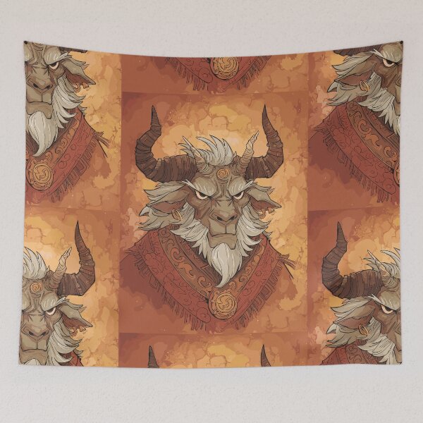 Item preview, Pagan Horned Bull Deity Pagan God designed and sold by bapupa.
