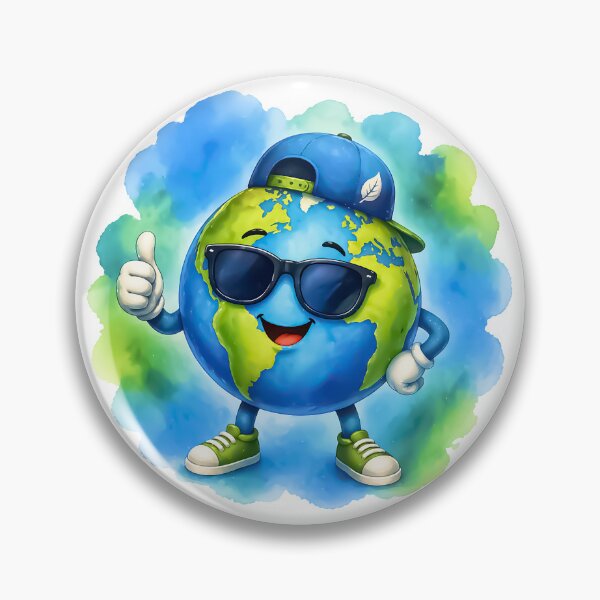 Item preview, Cool Earth Cartoon Save Planet Design designed and sold by FunnyTeeByMe.