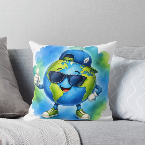 Item preview, Cool Earth Cartoon Save Planet Design designed and sold by FunnyTeeByMe.