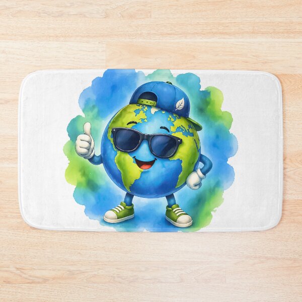 Item preview, Cool Earth Cartoon Save Planet Design designed and sold by FunnyTeeByMe.