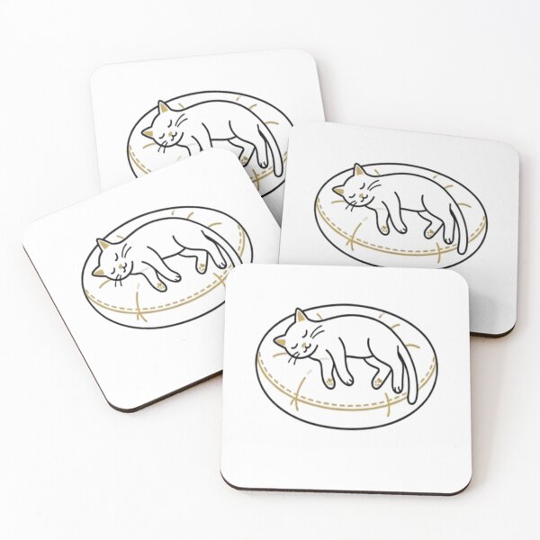Item preview, Cute Minimal Cat Sticker – Sleeping Cat Cozy Aesthetic Design designed and sold by Velora Design .