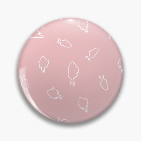Item preview, Seamless pattern of white fish outline on a light pink background designed and sold by VitSArt.