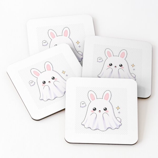 Item preview, Cute Ghost Bunny Kawaii Sticker designed and sold by ZenOtaku Lab.