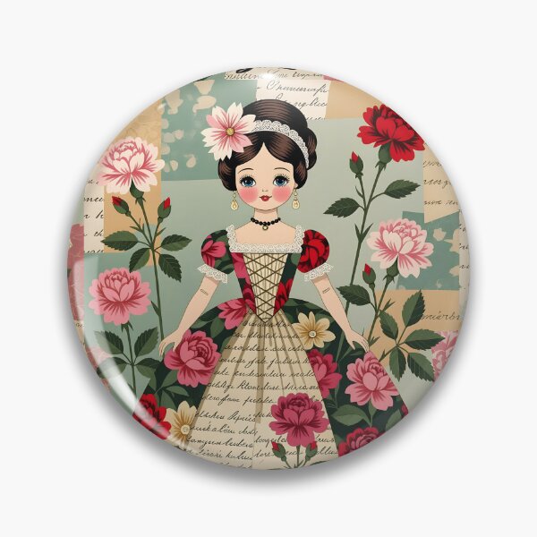 Item preview, A retro collage artwork featuring a Jane Austen regency period cute doll designed and sold by Ponted.