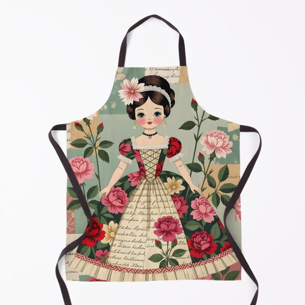 Item preview, A retro collage artwork featuring a Jane Austen regency period cute doll designed and sold by Ponted.