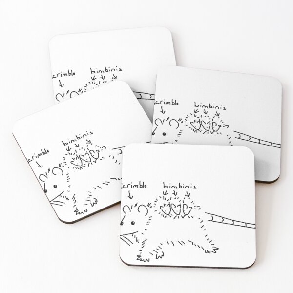 Item preview, Scrimble and the Bimbinis - Funny Opossum Meme Art designed and sold by JossDesign15.