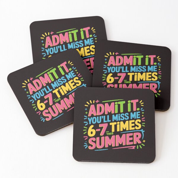 Item preview, Admit It You'll Miss Me 6-7 Times This Summer – Last Day Of School Humor designed and sold by Redgiant87x.
