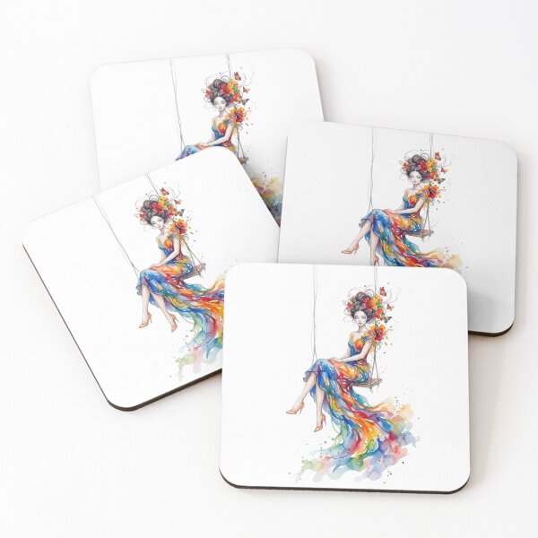 Item preview, Vibrant Watercolor Dancer - Colorful Floral Movement Art designed and sold by KireaDesigns.