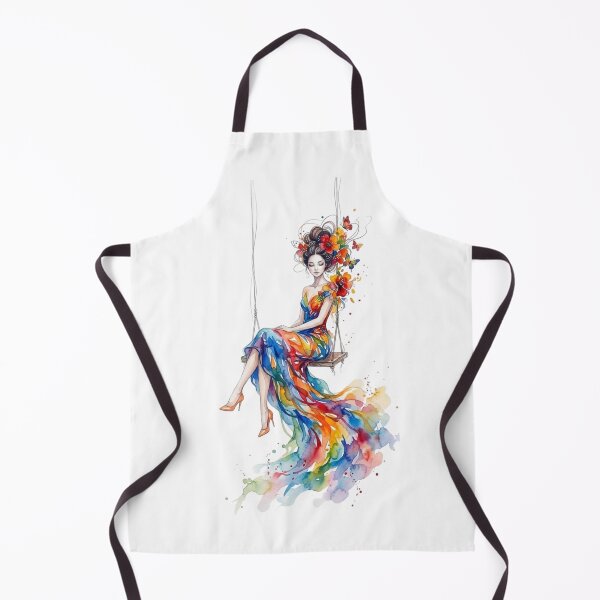 Item preview, Vibrant Watercolor Dancer - Colorful Floral Movement Art designed and sold by KireaDesigns.