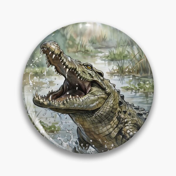 Item preview, Nile Crocodile Crocodylus Niloticus Mara River Marsh designed and sold by RubisLeaf.