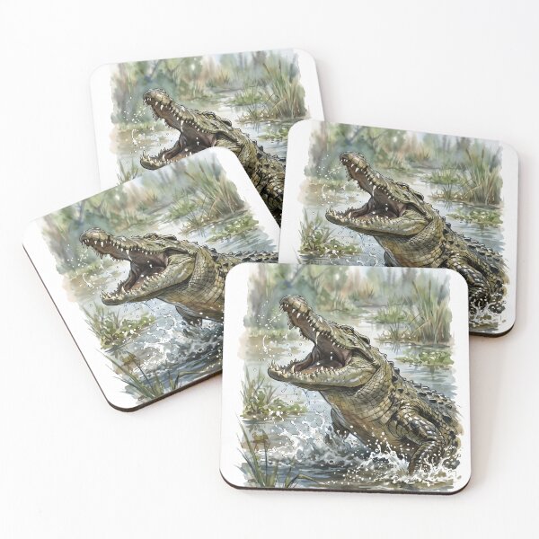 Item preview, Nile Crocodile Crocodylus Niloticus Mara River Marsh designed and sold by RubisLeaf.