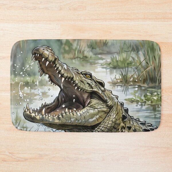 Item preview, Nile Crocodile Crocodylus Niloticus Mara River Marsh designed and sold by RubisLeaf.