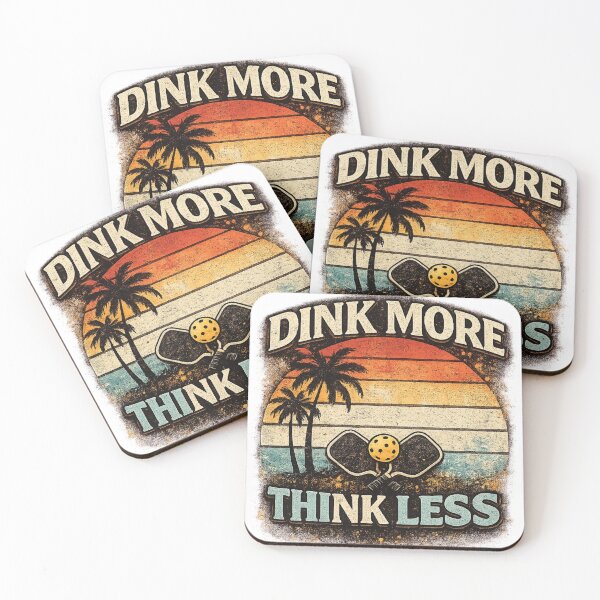 Item preview, DINK MORE THINK LESS Pickleball Design  designed and sold by CozyRetirementGifts.