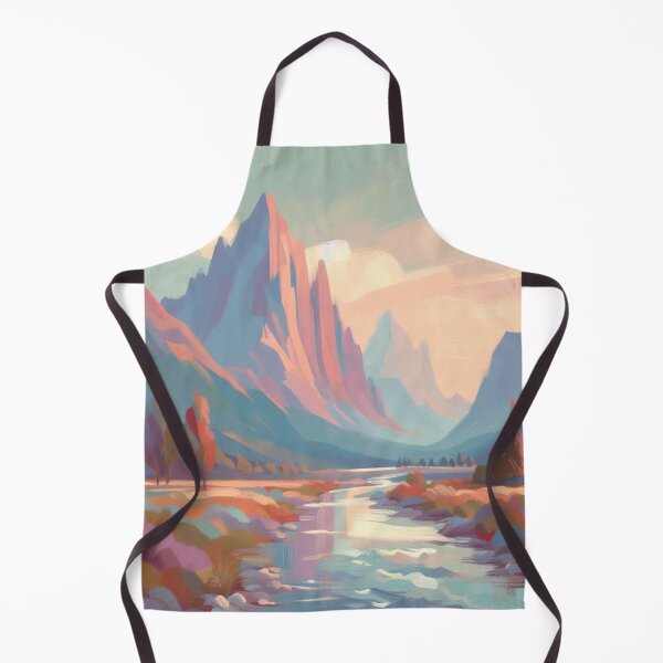 Artikelvorschau, Mystic Mountain River Landscape with Soft Sunset Colors and Dreamy Nature Vibes entworfen und verkauft von FotoworldEdel.