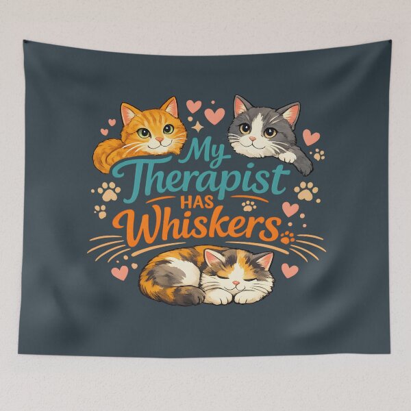 Item preview, My Therapist Has Whiskers – Cute Cat Lover Design designed and sold by blankTeeShirt.