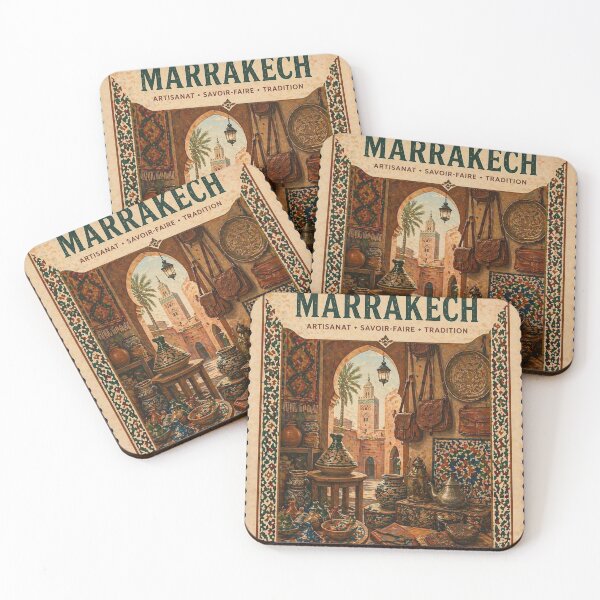Item preview, Lost in Marrakech Vintage Poster – Moroccan Souk & Artisan Market Art designed and sold by hlldz.